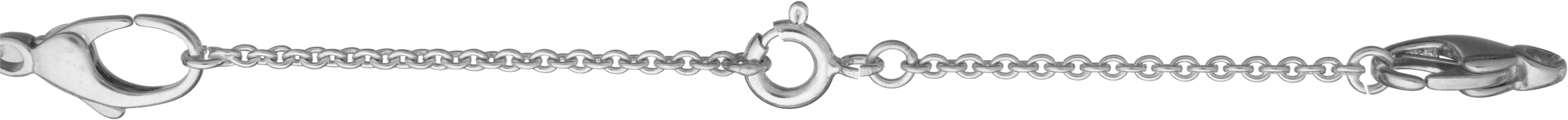 Sicherheitskette Anker Silber 925/- Länge 70,00mm, mit Federring und offenen Binderingen