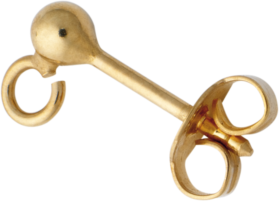 Barbell with ball Ø 3.00mm and eye gold 585/-Gg