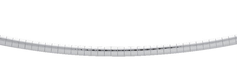 Collier Silber 925/-, Tonda flach 45cm