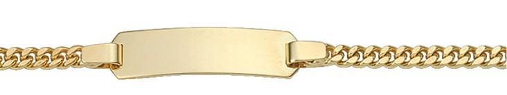 ID bracelet gold 333/GG, curb chain 16cm