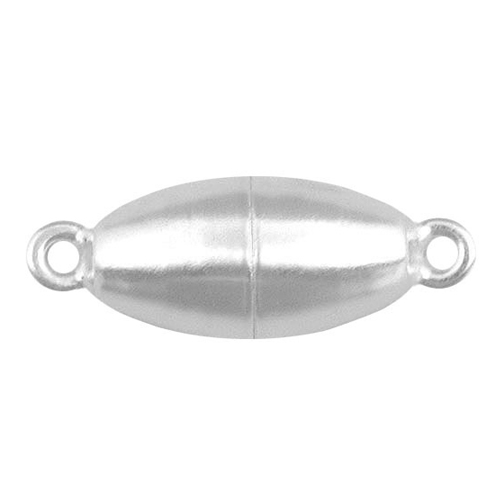 Magnetic clasp long olive 925/- polished Ø8.0mm x 20.0mm