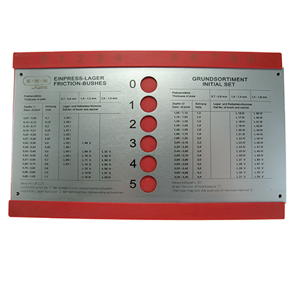 KWM Einpresslager-Grundsortiment in PVC/ Edelstahl-Box