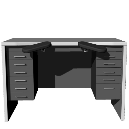 _ Benchalist Uhrmachertisch Modular IV- Solid II inklusive Container