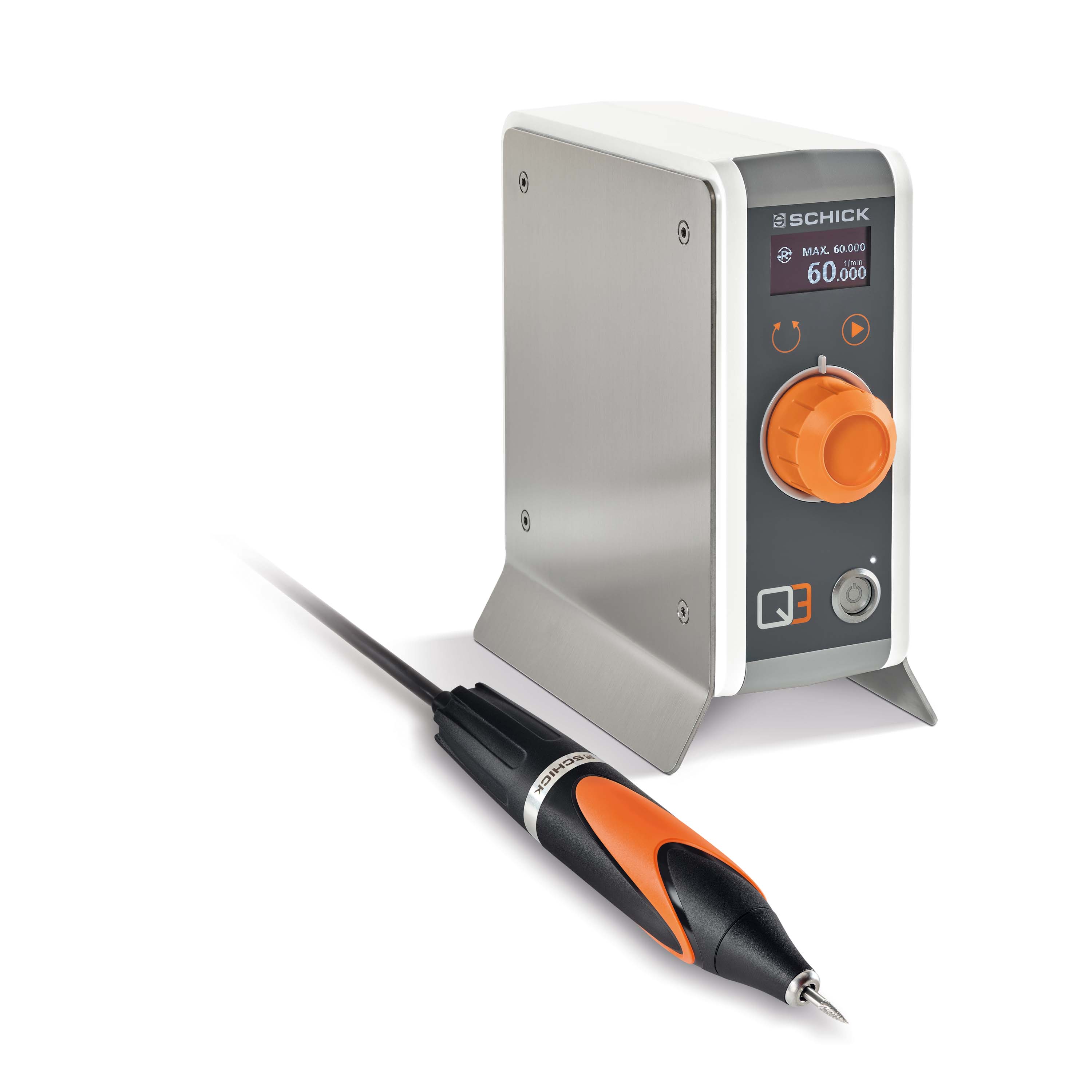 _ Mikromotor Schick Q3 Premium Tischsteuerung komplett mit Steuerung, Handstück und Handstückablage