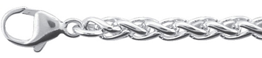 Armband Silber 925/-, Zopf 19,00cm