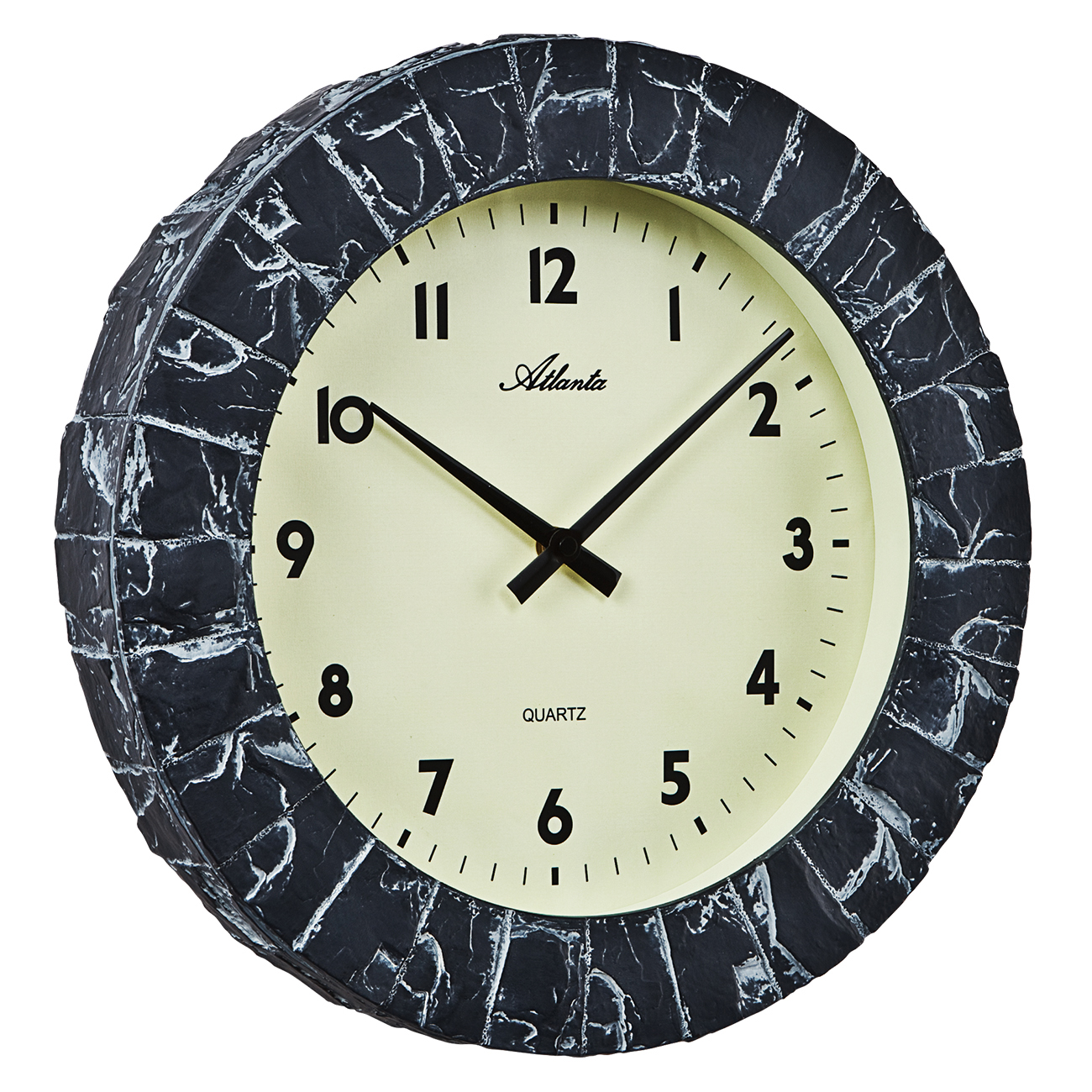 Atlanta 4474 grey/black wall clock/ outdoor clock