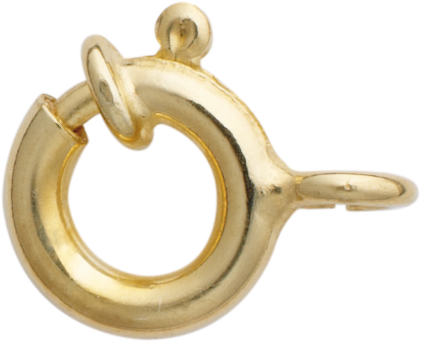 _ Federring Silber 925/- gelb Ø 8,00mm mit Bund
