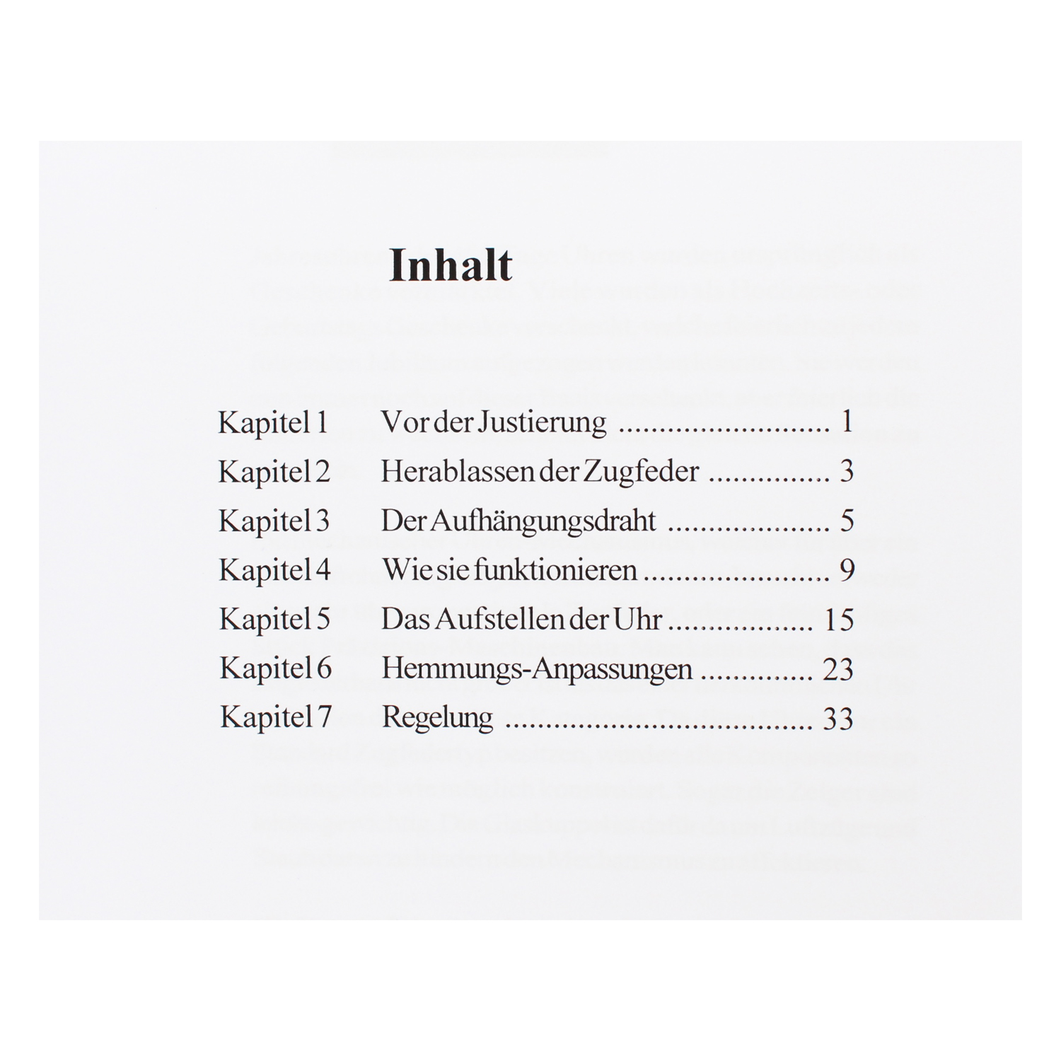 Boek: Jahresuhr Justierung