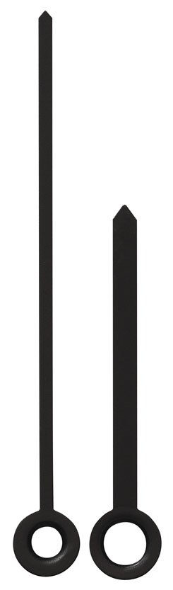 Pair of hands for radio controlled clock Euro Standard Bar black 62mm