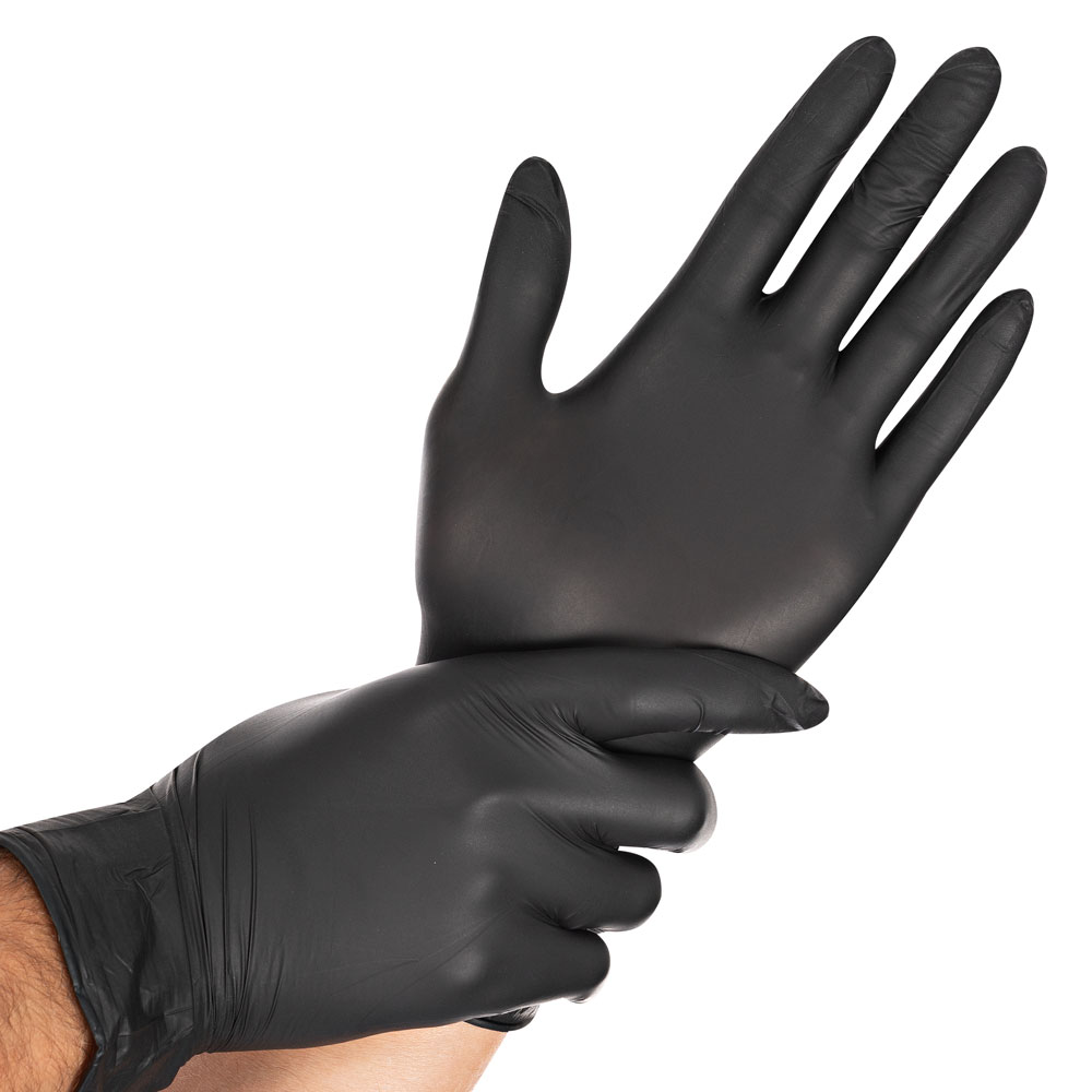 Nitrile Gloves Premium Extra Light, size S - black