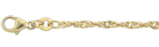 Bracelet gold 333/GG, Singapore 18.50cm