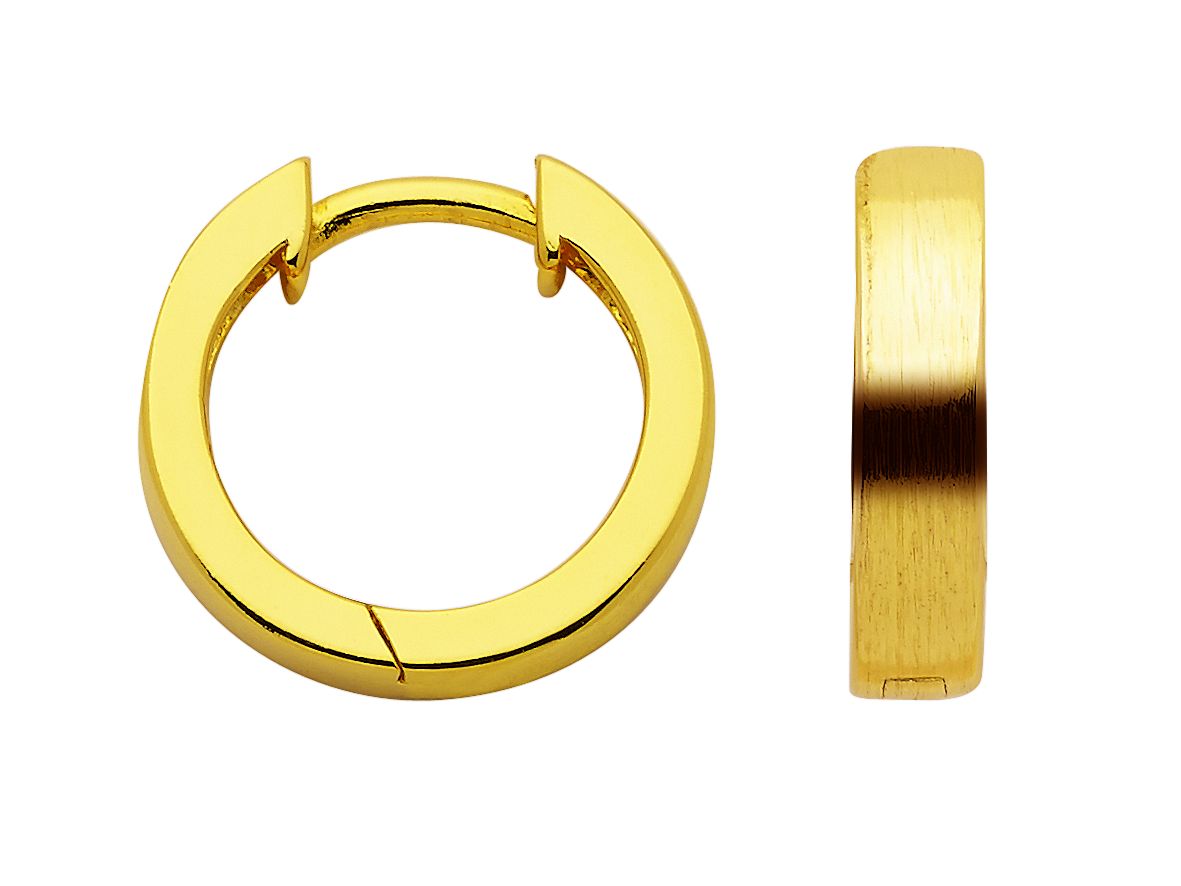 Creolen 2 Paar Silber 925/verg. pol./matt. Ø 13,8mm