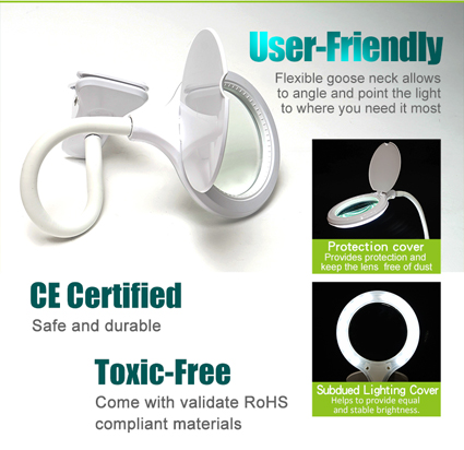 _ LED magnifying lamp with USB connection