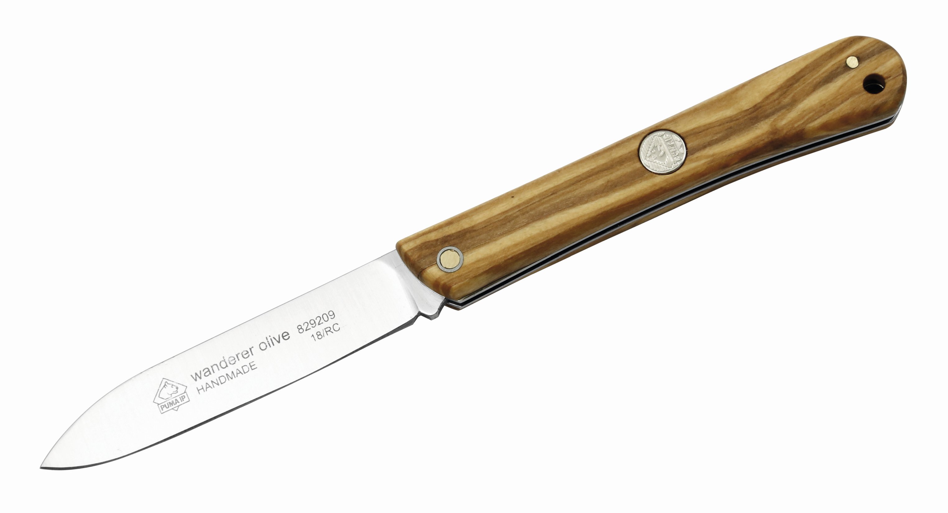 PUMA watch house opener/ pocket knive olive wood