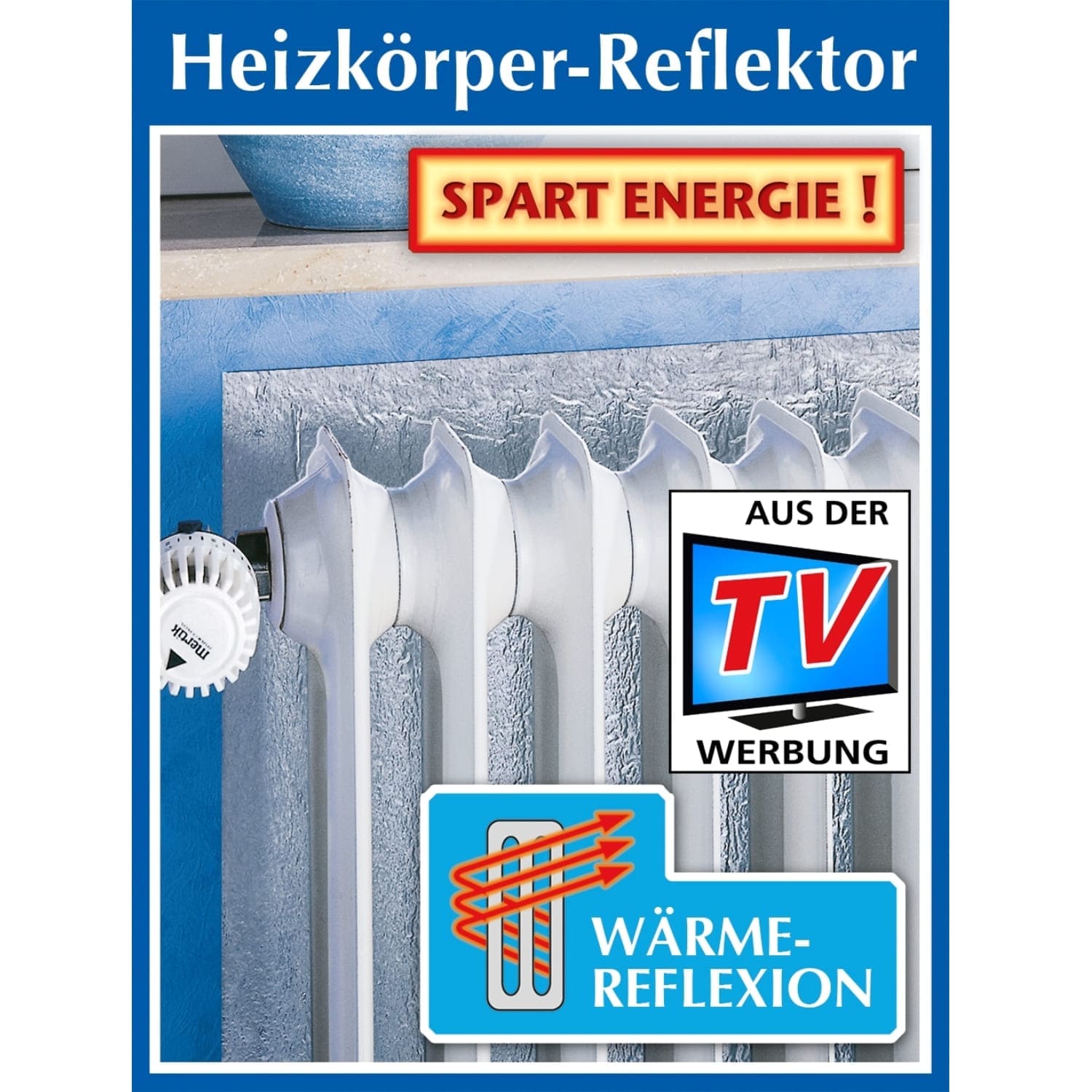 Heizkörper-Reflektionsfolie 1m - spart Heizkosten!