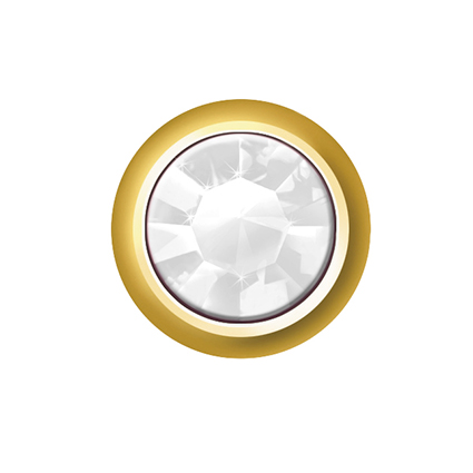 _ Erstohrstecker Estelle System II 2,80 mm Gold plattiert Kristall Mini