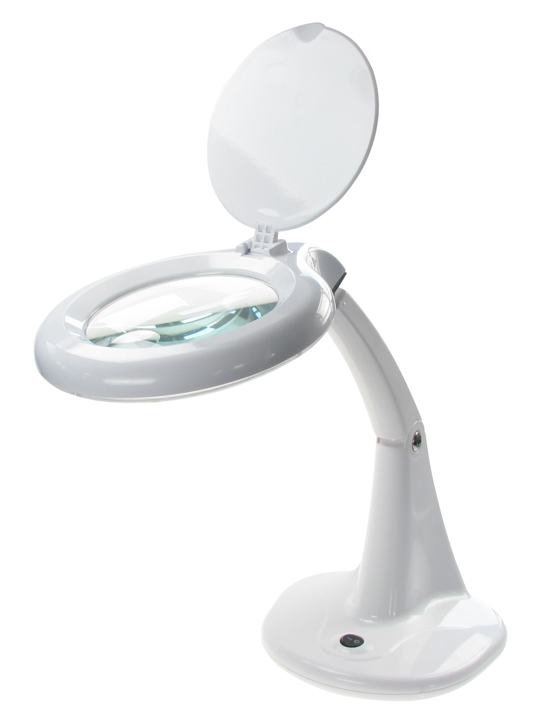 Table magnifier with light