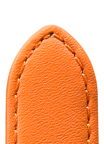 Pasek skórzany Lifestyle 14mm pomarańczowy szyty