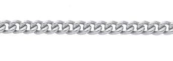 Collier chain stainless steel, round curb chain 42 cm