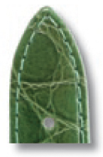 Lederband Bahia 24mm apflgrün mit Krokodillederprägung XL