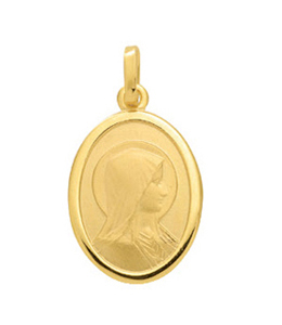 Medaille Gold 585/GG Madonna, oval