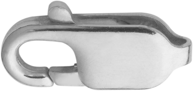 _ Karabiner flach Silber 925/- 12,00mm gestanzt