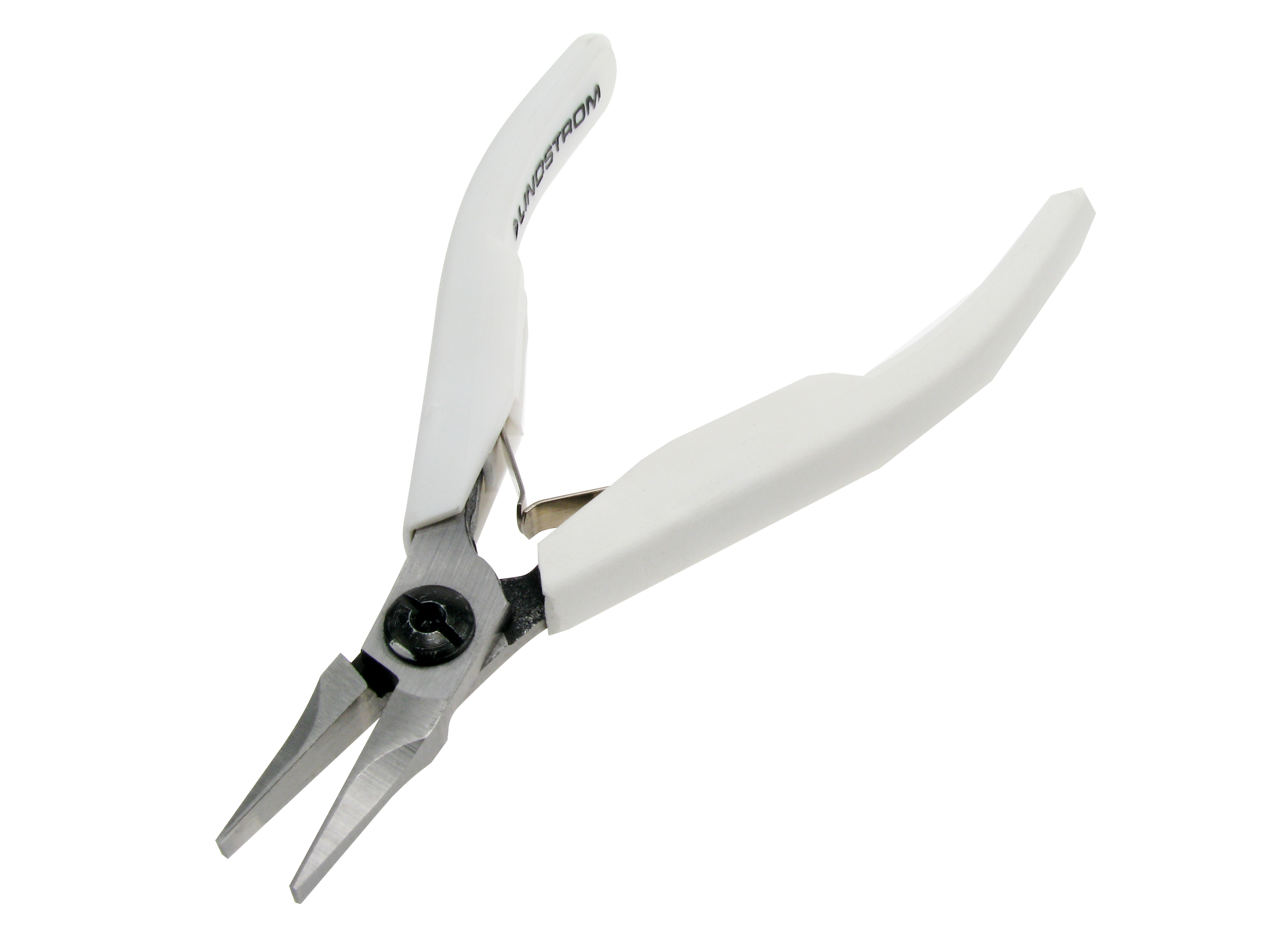 Flat-nosed pliers with plastic-covered handles, Lindström, with lay-on joint. 