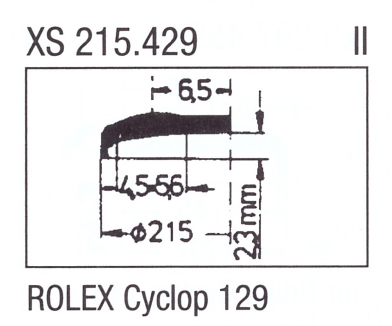 Glas XS 215.429 Stolpglas met loep kunststof