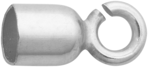 eindkapje zilver 925/- binnen Ø 3,00mm met klein oog, open