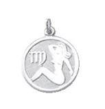 Zodiac silver 835/- Virgo, round