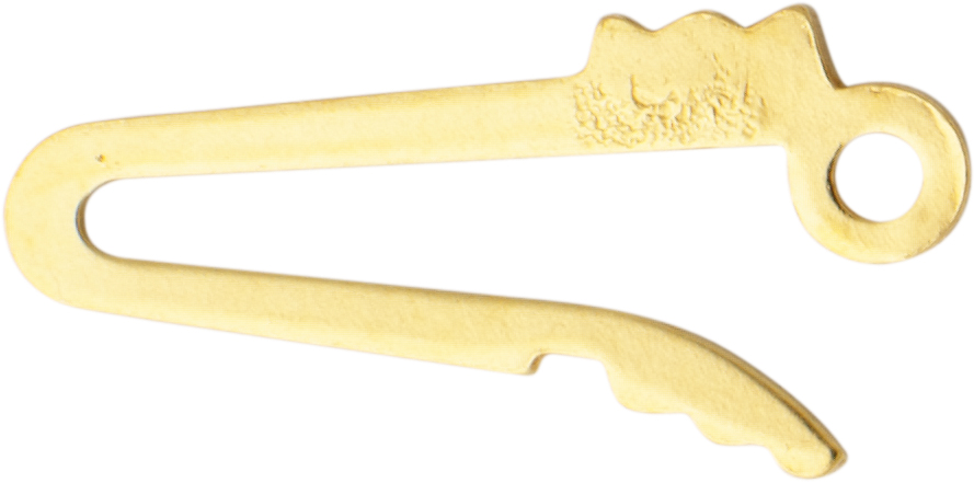 Zaczep haczykowy srebro 925/- żółty jednorzędowy dł. 8,00 x szer. 2,80mm