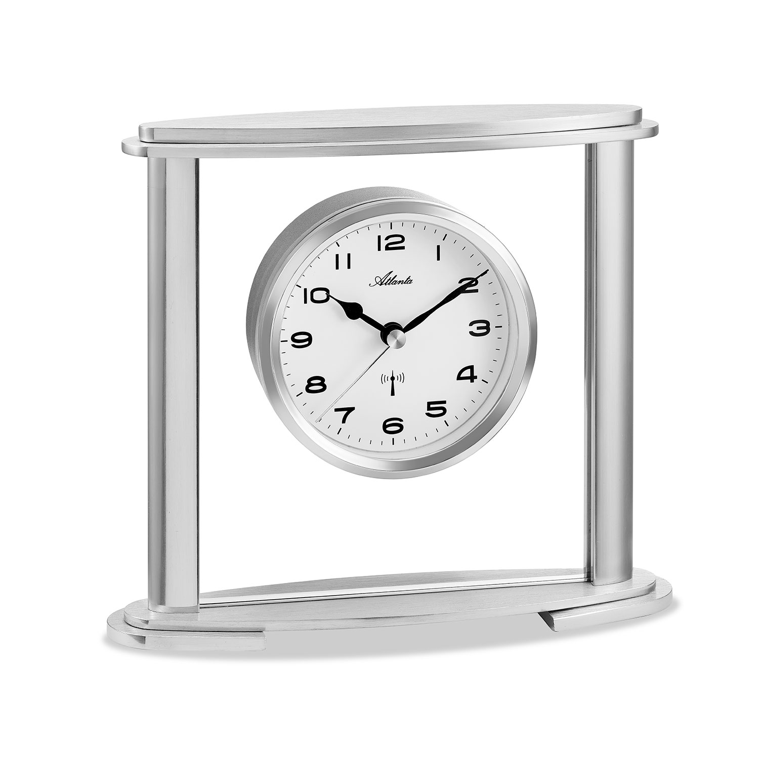 Atlanta 3092/19 Radio-controlled table clock silver