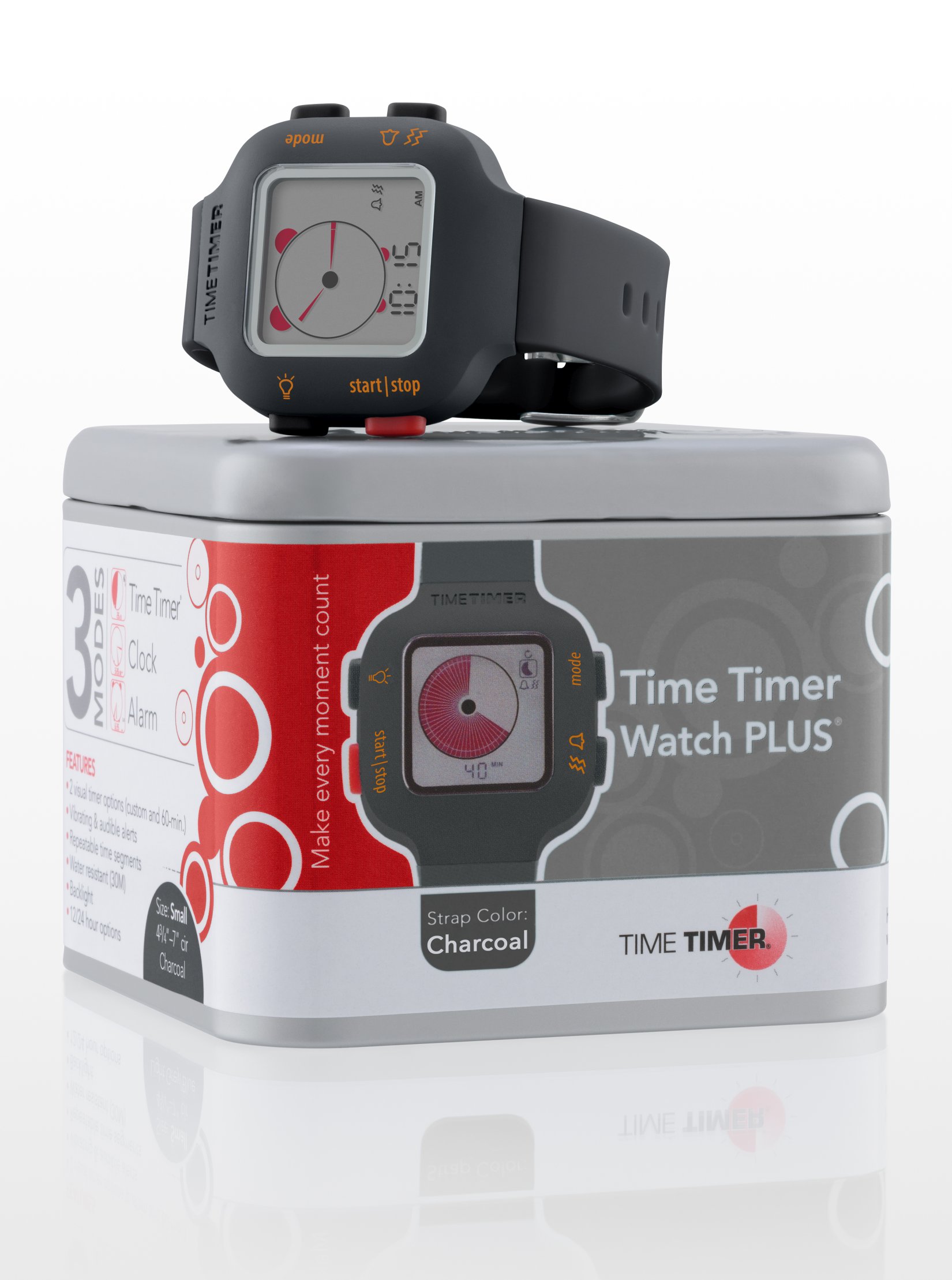 TIME TIMER Armbanduhr, schwarz