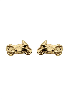 Ear studs gold 333/GG, motorcycle
