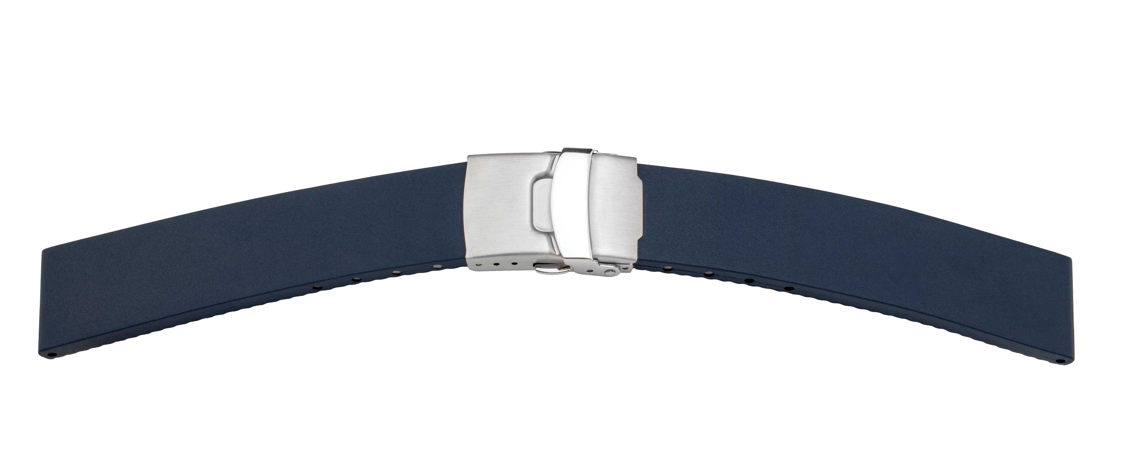 Rubber at Flume technology Model Rubber strap 22mm blue with folding clasp