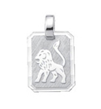 Zodiac silver 925/- Leo, square