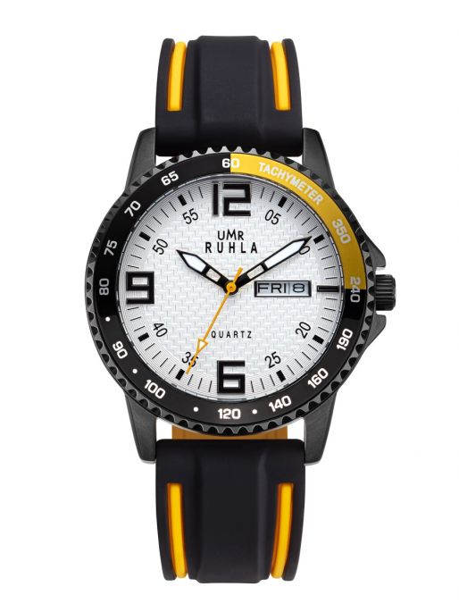 Uhren Manufaktur Ruhla - Sports Watch - white/yellow/black