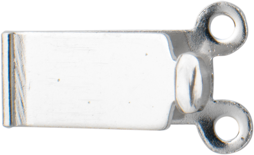Kastenschnäpper Metall rhodiniert, L 9,50 x B 4,90mm