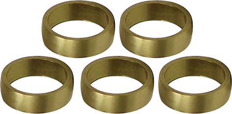 Practice ring, domed, brass, 5.6 mm wide, 5-pack