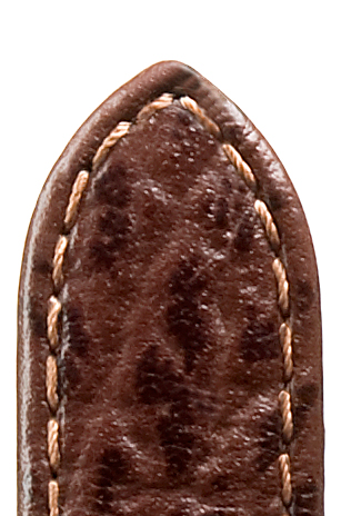 _ Leather band Camel, 16mm, dark brown