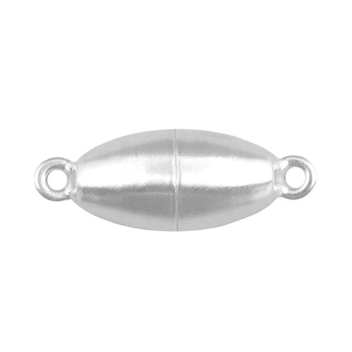 Magnetic clasp long olive 925/- polished Ø6.5mm x 17.0mm