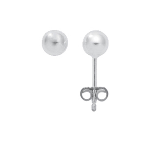 Ear studs 3 pairs silver 925/-  sphere 5.00 mm