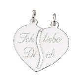 Anhänger 3 Stück Silber 925/- Herz