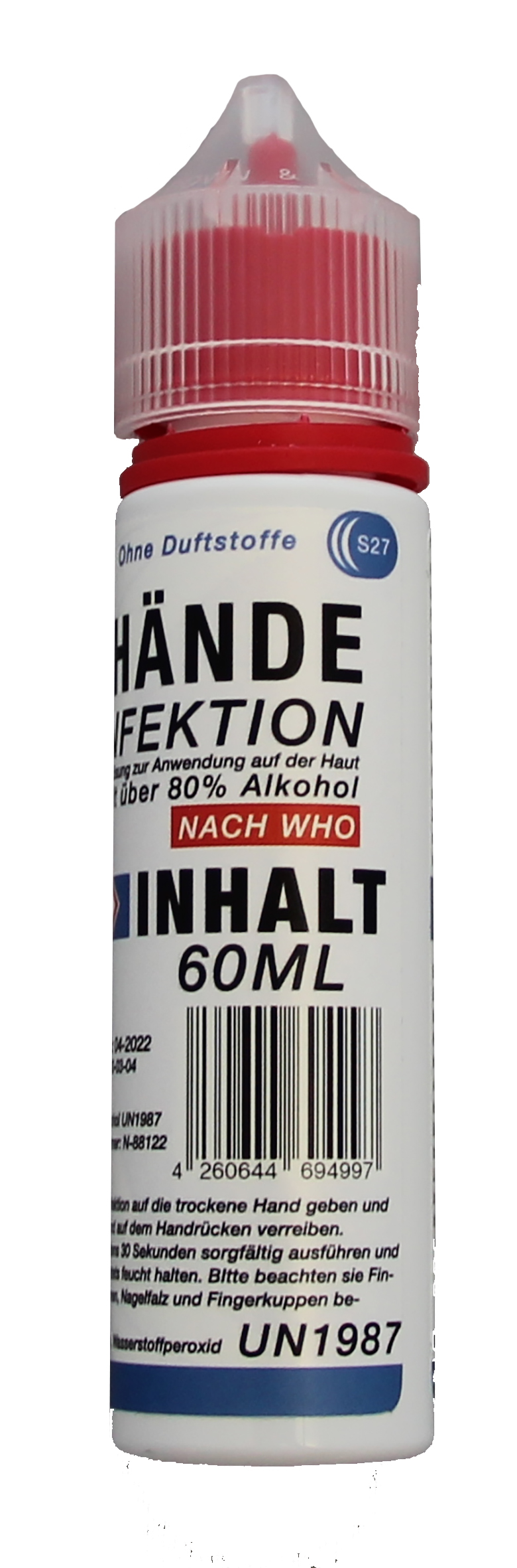 Disinfectant spray for the hands, 60ml