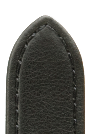 Lederband Echtleder genäht 18mm schwarz <br/>Anstoßbreite mm: 18.00 / Farbe: schwarz