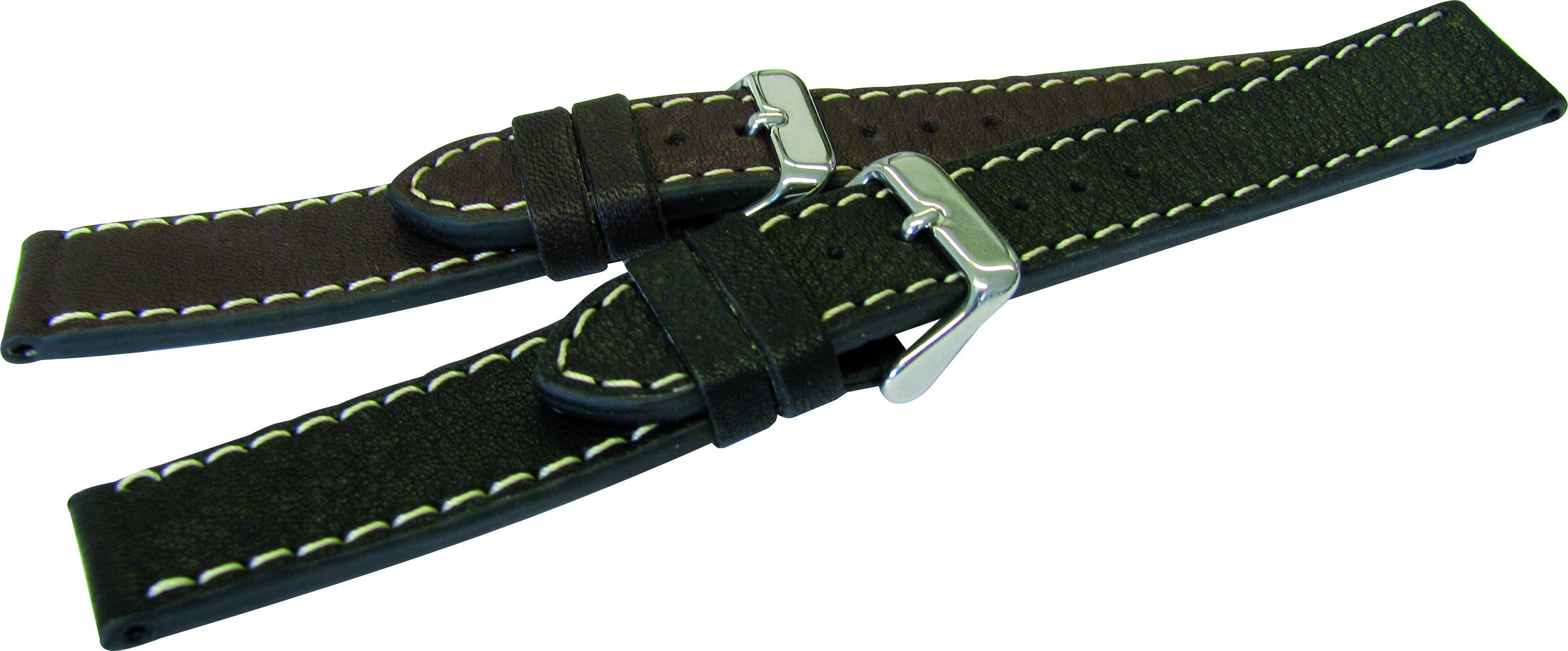 Lederbänder 10er-Karte Kalb extra weich 18-22mm schwarz, dunkelbraun