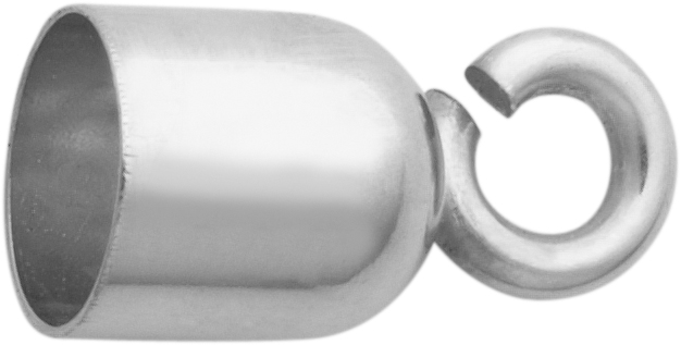 eindkapje zilver 925/- binnen Ø 4,00mm met klein oog, open