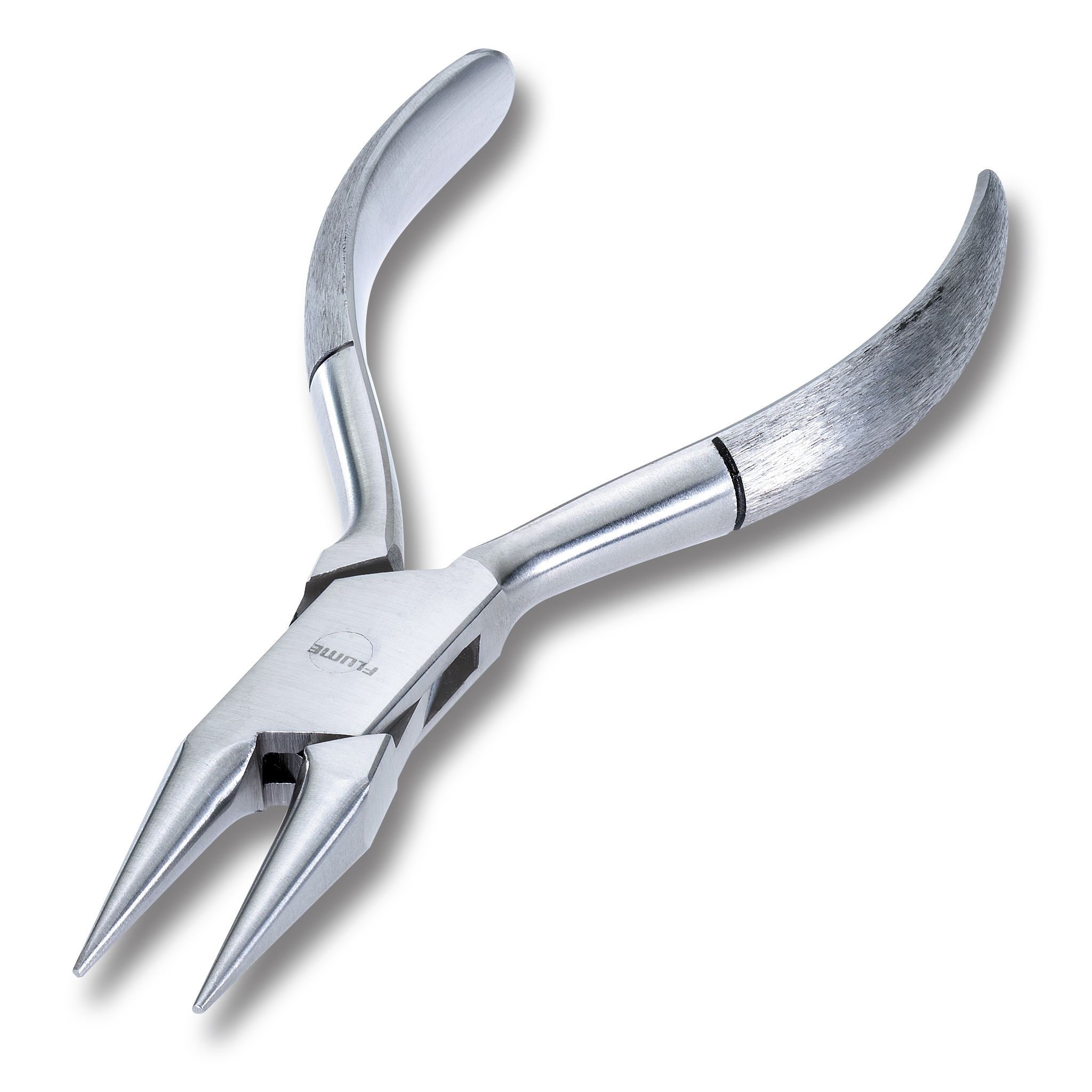 Super grip round nose pliers with box joint.