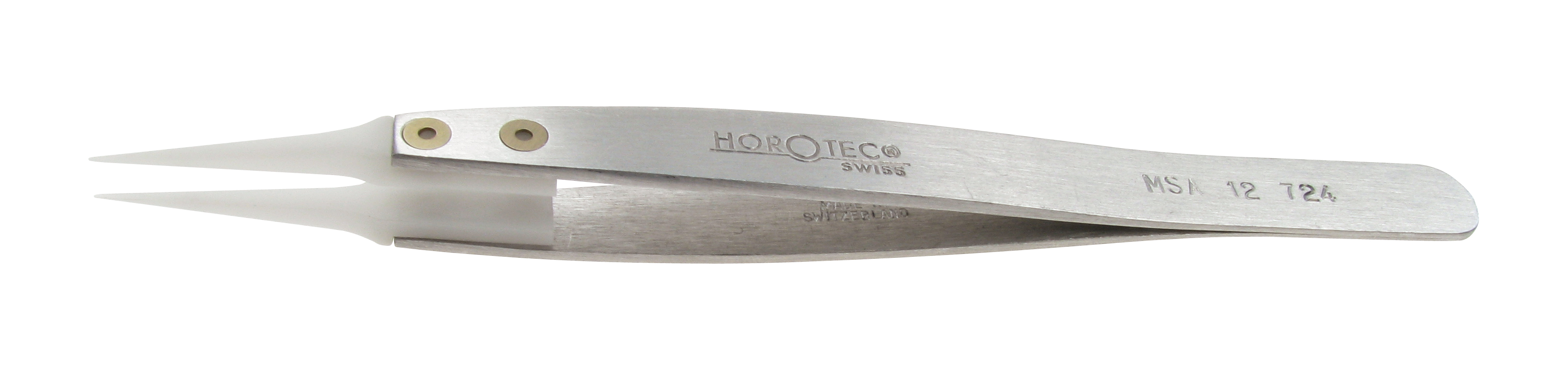 Aluminium forceps with Delrin tips, extra-fine Horotec
