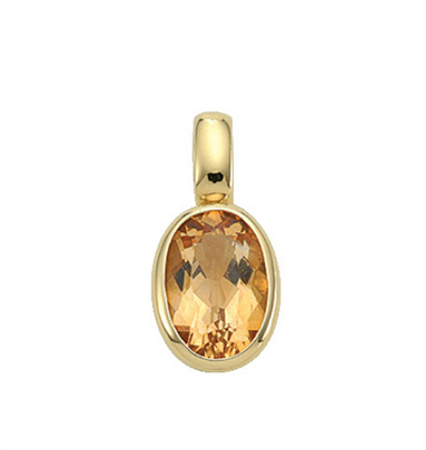 Pendant gold 585/GG, citrine